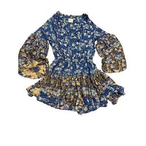 Misa Los Angeles Elisabetta Dress XS blue floral